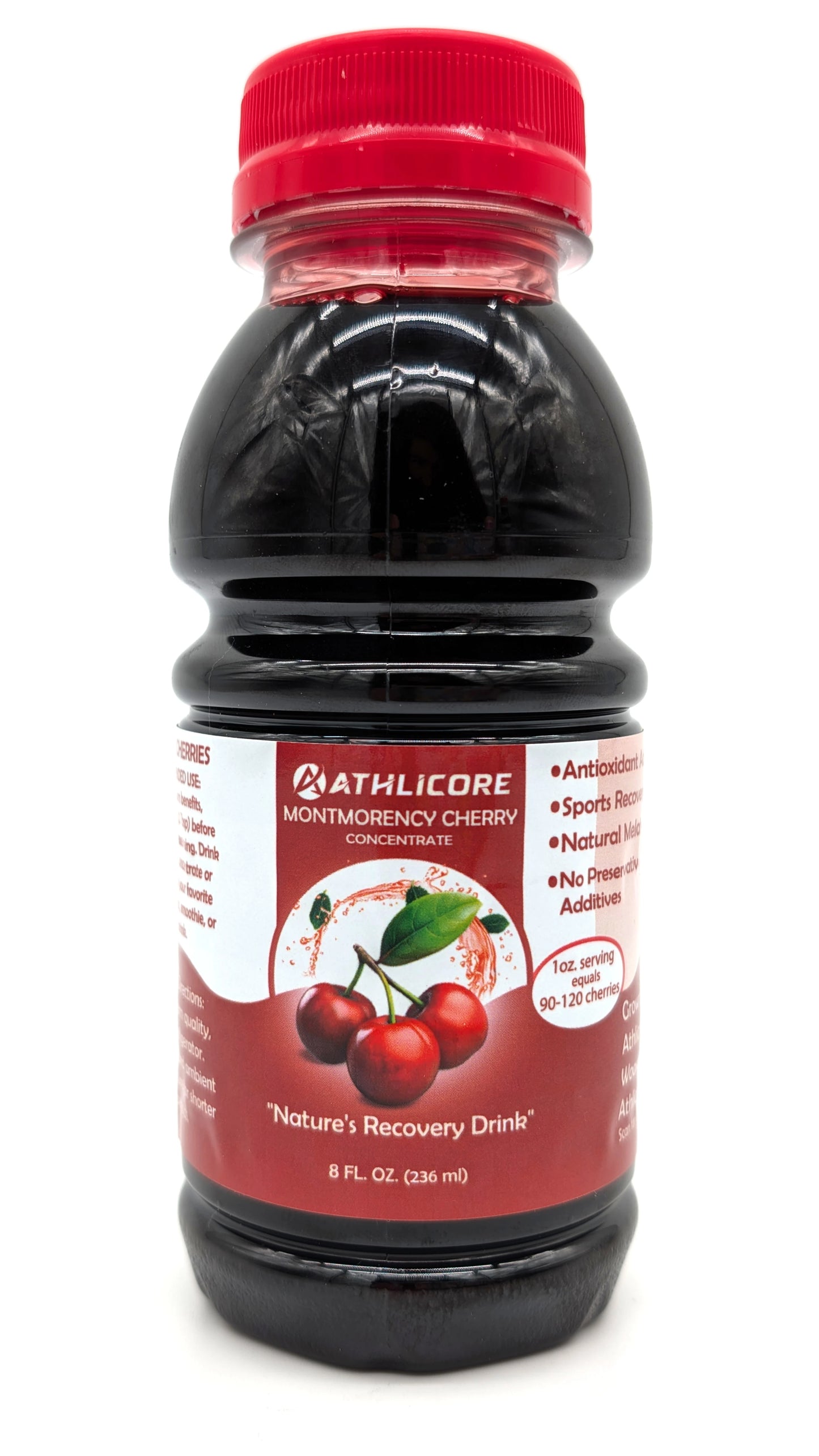 8 ounce bottle of Athlicore Montmorency Cherry Juice Concentrate
