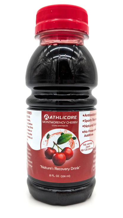 8 ounce bottle of Athlicore Montmorency Cherry Juice Concentrate